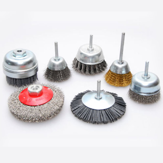 JK Brushes | Cọ hình chén với đầu nối và chuôi trục